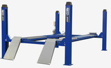 KraftWell Подъемник четырехстоечный г/п 5500 кг платформы для сход-развала, цвет синий