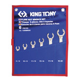 KING TONY Набор разрезных ключей, 8-22, 5 предметов, чехол из тетрона