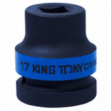 KING TONY Головка торцевая ударная четырехгранная 1", 17 мм, футорочная