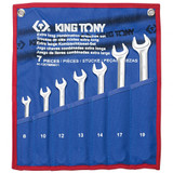 KING TONY Набор комбинированных удлиненных ключей, 8-19 мм, чехол из теторона, 7 предметов 12C7MRN01