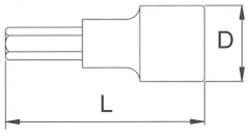 Licota Головка торцевая с шестигранной вставкой 1/4" 8мм