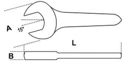 GARWIN Ключ рожковый односторонний 36 мм