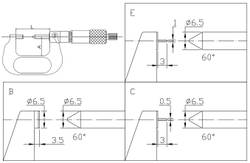 ASIMETO Микрометр для измерения высоты обжима 0,01 мм, 0-25 мм, тип B