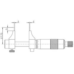 ASIMETO Двухточечный микрометрический нутромер нониус 0,01 мм, 25-50 мм