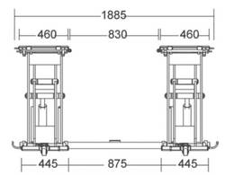 Velyen Подъёмник ножничный короткий шиномонтажный г/п 2800 кг